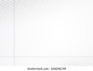 Vector illustration - Abstract grey and white board halftone dot gradient used for background, Template mock up for display of product, layout and presentation business backdrop.