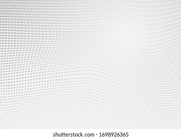 Vector illustration - Abstract grey and white board halftone dot gradient used for background, Template mock up for display of product, layout and presentation business backdrop.