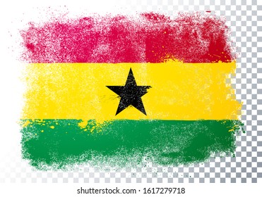 Vector Illustration Abstract Grunge Flag Of Ghana