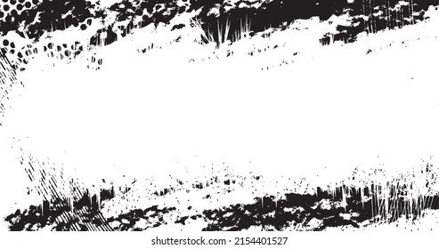 vector illustration of abstract grunge halftone black and white distressed background