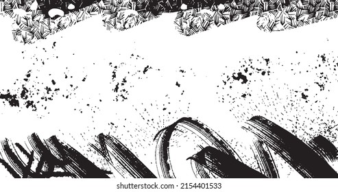 vector illustration of abstract grunge halftone black and white distressed background