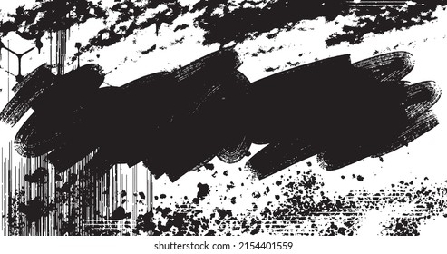 vector illustration of abstract grunge halftone black and white distressed background