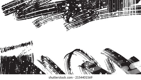 vector illustration of abstract grunge halftone black and white distressed background
