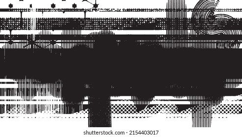 vector illustration of abstract grunge halftone black and white distressed background