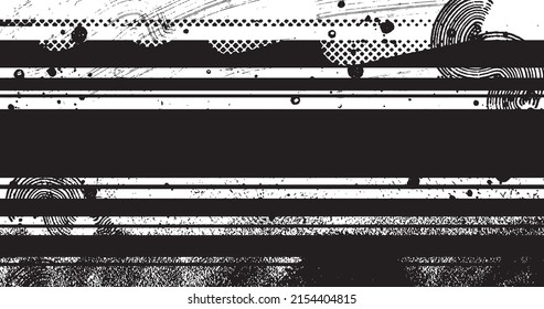 vector illustration of abstract grunge halftone black and white distressed background