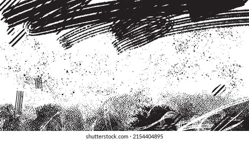 ilustración vectorial de fondo angustiado en blanco y negro de medio tono abstracto