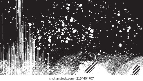 Vektorgrafik von abstraktem, schwarz-weißem, gestressten Hintergrund