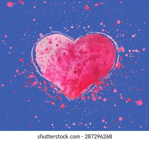 Vector illustration of abstract grunge heart, design element