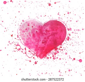 Vector illustration of abstract grunge heart, design element