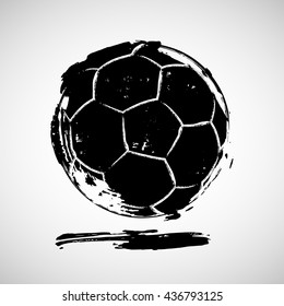 Vector illustration of abstract grunge soccer ball for your poster, flyer or banner design