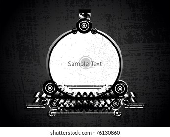 ilustración vectorial del marco grungo abstracto