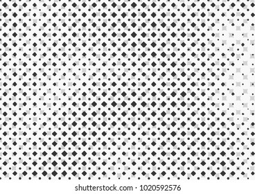 Vector illustration, abstract halftone backdrop in white and black tones in pop art style, monochrome background for business card, website, interior design, labels and stickers
