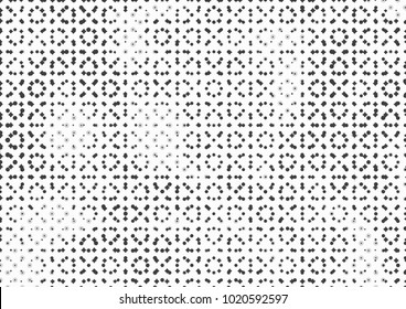 Vector illustration, abstract halftone backdrop in white and black tones in pop art style, monochrome background for business card, website, interior design, labels and stickers