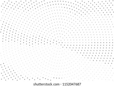 Vector illustration, abstract halftone backdrop in white and black tones in pop art style, monochrome gray background with gradient