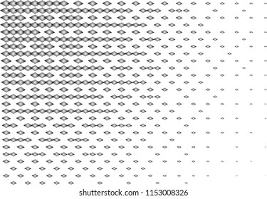 Vector illustration, abstract halftone backdrop in white and black tones in pop art style, monochrome gray background with gradient