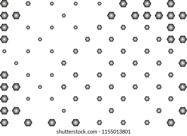 Vector illustration, abstract halftone backdrop in white and black tones in pop art style, geometric monochrome background with gradient