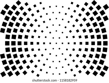 Vector illustration, abstract halftone backdrop in white and black tones in pop art style, geometric monochrome background