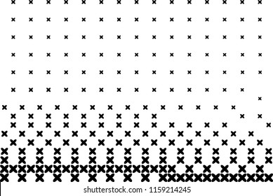 Vector illustration, abstract halftone backdrop in white and black tones in pop art style, geometric monochrome background