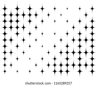 Vector illustration, abstract halftone backdrop in white and black tones in pop art style, geometric monochrome background