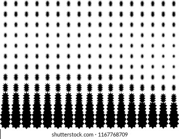Vector illustration, abstract halftone backdrop in white and black tones in pop art style, geometric monochrome background