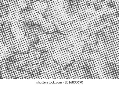 Vector illustration, abstract halftone backdrop in white and black tones in pop art style, monochrome background with pattern for business card, website, interior design, labels and stickers