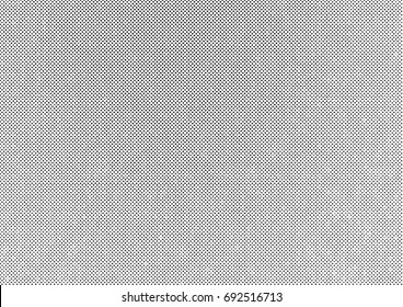 Vector Illustration, Abstract Halftone Backdrop In White And Black Tones In Newsprint Printing Style With Dots, Monochrome Background For Business Card, Poster, Advertising