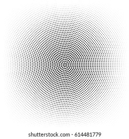 Vector illustration. Abstract halftone pattern texture. Gradient from the circles. Black White. 