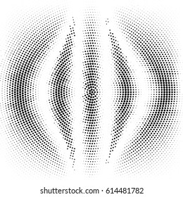Vector illustration. Abstract halftone pattern texture. Gradient from the circles. Black White. 