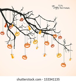 Vector Illustration of an Abstract Halloween Background