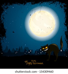 Vector Illustration of an Abstract Halloween Background