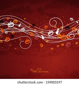 Vector Illustration of an Abstract Halloween Background