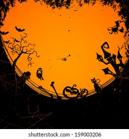 Vector Illustration of an Abstract Halloween Background
