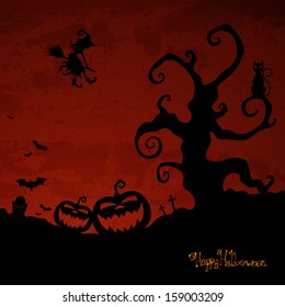 Vector Illustration of an Abstract Halloween Background