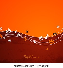 Vector Illustration of an Abstract Halloween Background