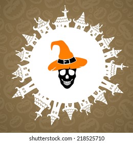 Vector Illustration of an Abstract Halloween Design
