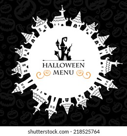Vector Illustration of an Abstract Halloween Design