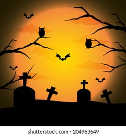 Vector illustration abstract Halloween night Background