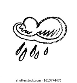 Vector Illustration of Abstract Hand Drawn Doodle Clouds