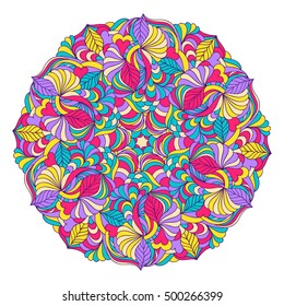 Vector illustration of abstract hand drawn mandala
