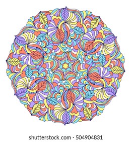 Vector illustration of abstract hand drawn mandala