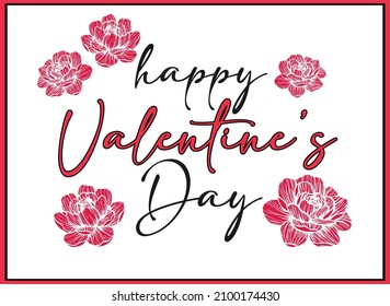Vector illustration of abstract heart background on Valentines Day. Romantic quote postcard, card, invitation, poster template.