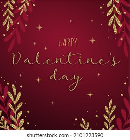 Vector illustration of abstract heart background on Valentines Day. Romantic quote postcard, card, invitation, poster template.