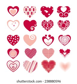 Vector illustration of abstract heart background on Valentine's Day