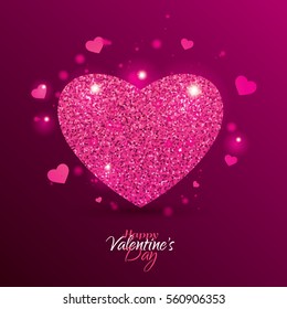 Vector illustration of abstract heart background on Valentine's Day.