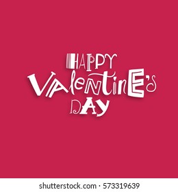 Vector illustration of abstract heart background on Valentines Day.