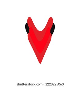 Vector illustration with abstract heart. Heart logo.