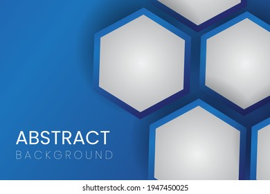 Ilustración vectorial del fondo abstracto hexagonal. Geométrico hexagonal con colores azul y negro. ilustraciones de gradiente abstracto vectorial. Perfecto para los antecedentes de las revistas, 