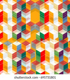 Vector Illustration of  abstract hexagon background. Technology polygonal design. 