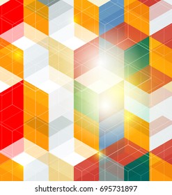 Vector Illustration of  abstract hexagon background. Technology polygonal design. 