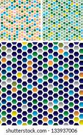 Vector illustration of abstract hexagon backgrounds.